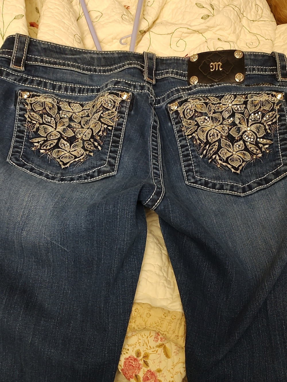 Miss Me Jeans Size 34 Flower Design